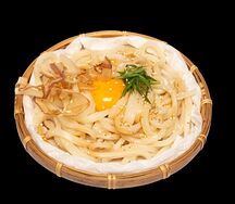 Удон с желтком и бульоном shio