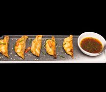 Гедзе с креветками и кальмаром  