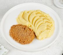 Картофельное пюре и котлета куриная