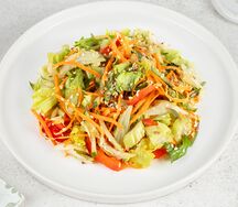 Салат Овощной с семечками и ореховым соусом