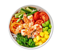 Ганеша с креветкой, манго и корейской морковью