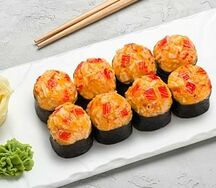 Ролл запеченный острый с крабом
