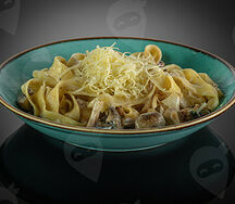 Паста с грибами в сливочном соусе