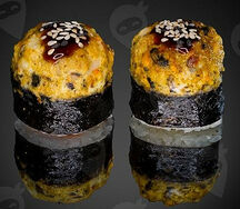 Запеченный с мидиями