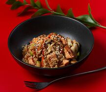 Тяхан с морепродуктами и овощами