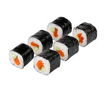 Ролл с лососем и огурцом