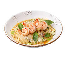 Лингвини с креветками