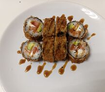 Горячий лосось темпура