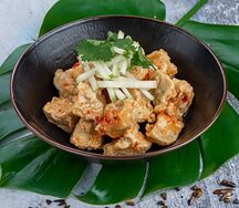 Баклажан фрай в кисло-сладком соусе