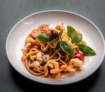 Лингвини с креветками