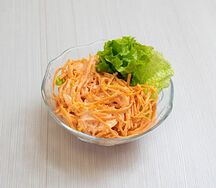 Морковь с чесноком и майонезом