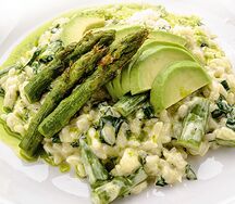 Ризотто с сыром и шпинатом