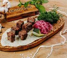 Слоеный шашлык из говядины