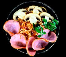 Паста Прошутто с грибами