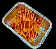 Картофель фри с сыром и салями