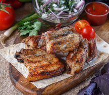 Свиные ребрышки на углях