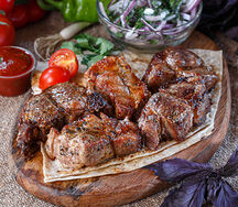 Свиная шея на углях