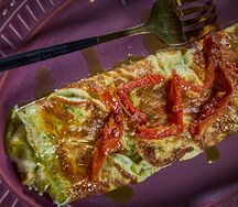 Омлет со шпинатом