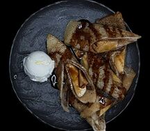 Блинчики с бананом и шоколадом