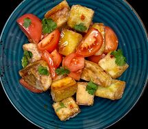 Салат с хрустящим баклажаном 