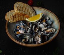 Черноморские мидии в сливочном соусе