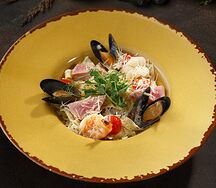 Феттуччине с морепродуктами