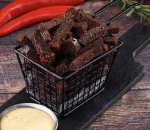 Бородинские гренки с белым соусом