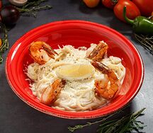 Феттуччине с тигровыми креветками