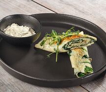 Омлет со шпинатом