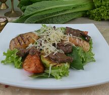 Теплый Салат гриль с говядиной