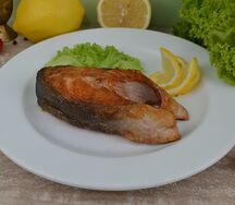 Горбуша жареная