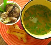 Суп из домашних потрошков