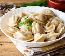 Пельмени ручной лепки с мясом кролика