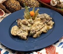 Сердечки куриные с картофелем