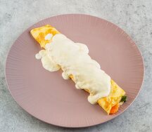 Омлет с лососем