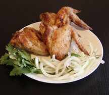 Куриные крылья на мангале