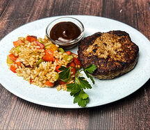 Бифштекс с рисом