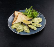 Мидии песто