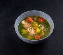 Уха с семгой