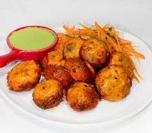Шашлычок из свежих шампиньонов