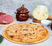 Пирог с мясом и капустой