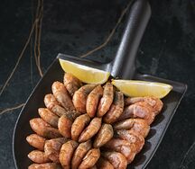 Креветка жареная в соево-чесночном соусе