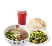 Ланч №2: суп на выбор, Битый огурец, Тортилья, Морс