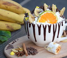 Горячий банановый шоколад