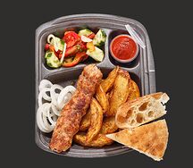 Комбо от Рубика с люля-кебаб и картофелем по деревенски