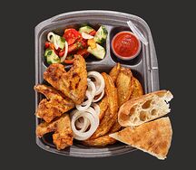 Комбо от Рубика с куриными крыльями и картофелем по-деревенски