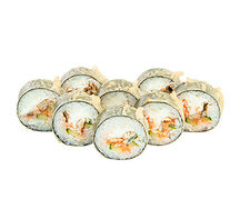 Темпура с лососем и угрём запечен. ролл