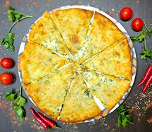 Хачапури по-мегрельски с зеленью