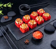 Запечённый ролл Калифорния Хот с угрем