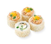 Запеченный ролл Тартар креветка спайси